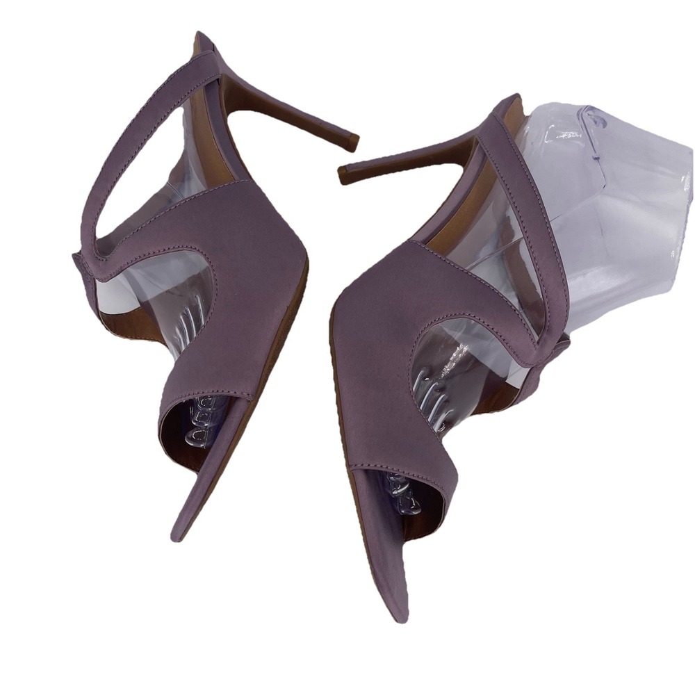Nordstrom Rack High Heel Sandals Size 9.5 Light Purple Satin Shoes Strappy - Picture 5 of 10
